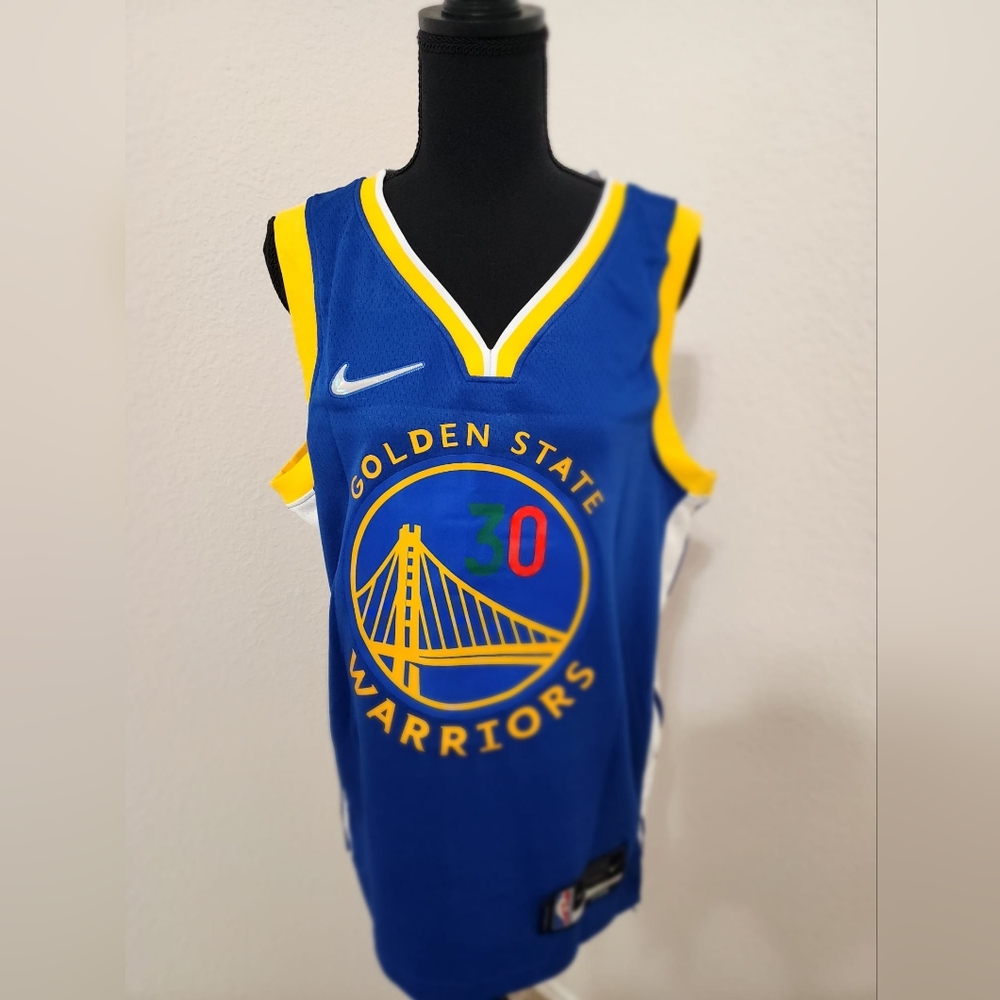 NBA Golden State Warriors Blue and Yellow Jersey 2022